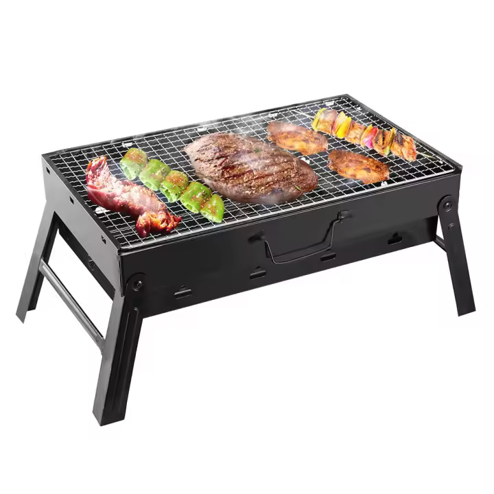 Mini Barbacoa Portátil De Acero Inoxidable Herramienta De Cocina Al Aire Libre Para Camping Picnic Playa Equipamiento De Camping - 1