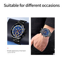 Reloj De Pulsera De Lujo Para Hombre Acero Inoxidable Calendario Luminoso Manos Cuarzo Estilo Casual Reloj Masculino - details 1