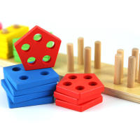 Juguetes Educativos De Madera Montessori Para Bebés Y Niños Menores De 6 Años Organizador De Formas Y Colores Bloques De Puzle Grandes De Geometría Para Niños - details 5