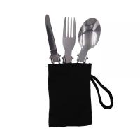 Set De Utensilios De Camping Plegables De 3 Piezas En Acero Inoxidable Con Bolsa De Transporte Ideal Para Picnics Senderismo Y Camping - details 5