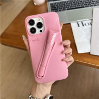 Funda De Silicona Para iPhone Con Diseño De Tostada Gris Y Ribbons Espresso Y Fresa Cubierta Lipstick Compatible Con Modelos 11 12 13 14 15 16 pro Max plus - details 5