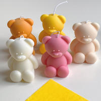 Molde De Velas De Silicona 3D Oso Cartoon Lindo Para Hornear Hacer Sabores Y Cubos De Hielo Kit De Regalo Para Cumpleaños Y Bodas - details 2