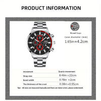 DEYROS 6Pcs/Set Reloj De Hombre Moda Lujo Reloj De Cuarzo De Acero Inoxidable Reloj De Negocios Casual Para Hombres - details 2