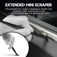 Kit De Herramientas Para Película De Coche 14 Piezas Herramienta De Espátula De Goma Para Vinilo Y Tintado De Ventanas De Vehículo Accesorios De Empaque Para Automóviles - details 8