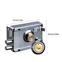 Cerradura De Puerta De Hierro Exterior Antirrobo Múltiple Seguridad Para Puerta De Madera Hogar Dormitorio Herramientas De Seguridad - details 2