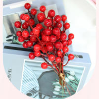 10/20 Piezas De Ranas Rojas Artificial 12 Brotes De Bayas Rojas Para Decoración De Árbol De Navidad Y Hogar Estilo Floral - details 5