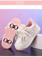 Nuevos Patines LED Para Niñas Cuatro Ruedas Invisible Zapatillas De Rodar Para Niños Y Niñas Algodón Transpirable Caña De Madera Material De Suela De Goma - details 9