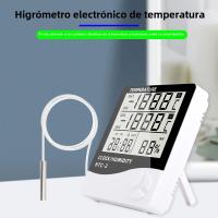 Medidor De Temperatura Y Humedad Digital LCD HTC-2/HTC-1 Estación Meteorológica Con Reloj Para Interior Y Exterior - details 0