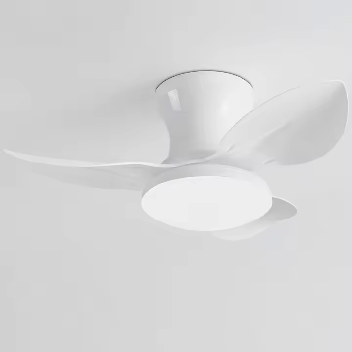 Ventilador de techo silencioso con luz LED, motor de CC, gran volumen de aire de 32 pulgadas, control remoto para cocina, dormitorio, comedor, patio - 1