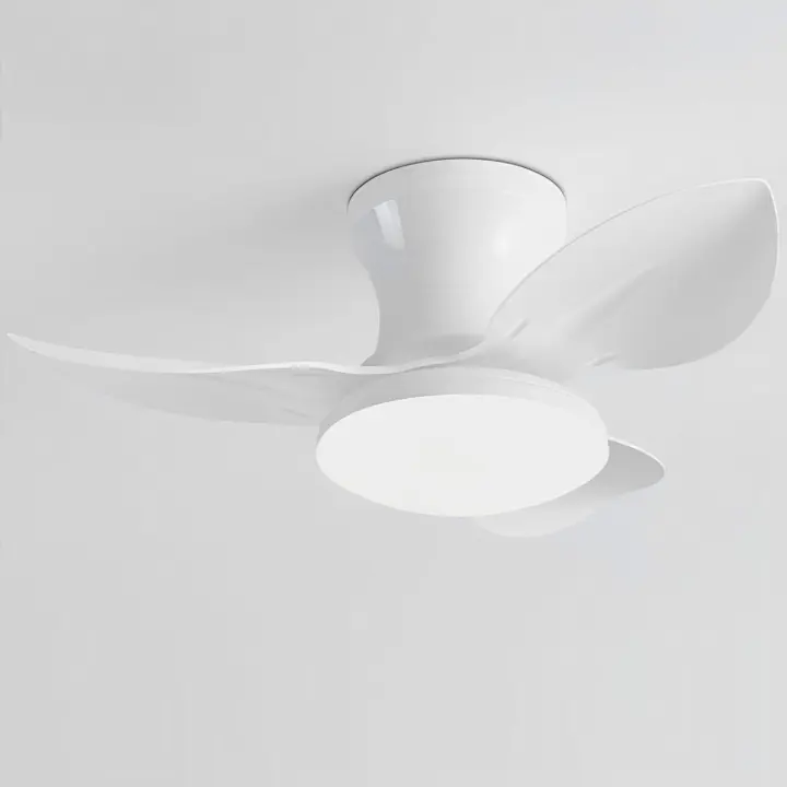 Ventilador de techo silencioso con luz LED, motor de CC, gran volumen de aire de 32 pulgadas, control remoto para cocina, dormitorio, comedor, patio - 1