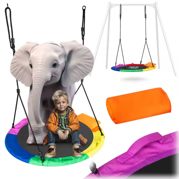 Columpio nido de cigüeña multicolor Swingo XXL 110 cm - 1