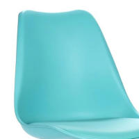 ORION91 Silla SIRIO Color Aguamarina Asiento Acolchado Piel Sintética y Patas Haya 54x81x48cm Comedor Oficina Salón Teletrabajo Cocina - SpazioLuzio - details 0