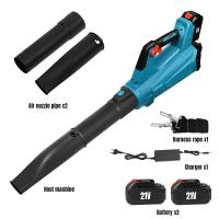 1000W Soplador de hojas inalámbrico - Soplador de hojas eléctrico inalámbrico de 21 V con 2 baterías y cargador, soplador de hojas ligero de 2.0 Ah para cuidado del césped, patio, 790㎡/h - details 2