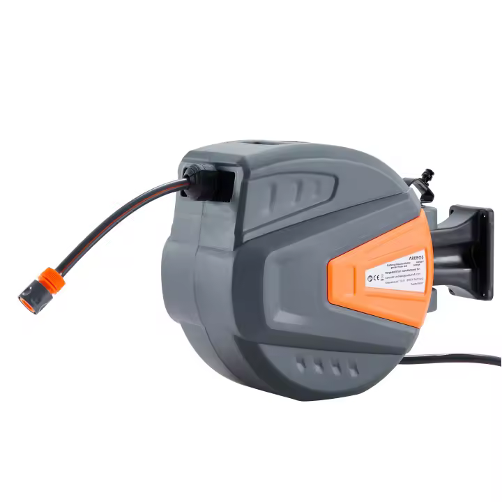 Arebos Carrete de Manguera de Jardín Automático | Enrollador de Manguera | Naranja - 1