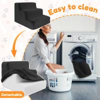 Escaleras Para Mascotas 3 Pasos De Almohadilla De Espuma De Alta Densidad Antideslizante Desmontable Y Lavable Para Perros Pequeños Pasos De Gato Suministros Para Mascotas - details 5