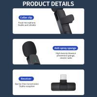 Micrófono de solapa inalámbrico con reducción de ruido inteligente K8K9 HD - details 3