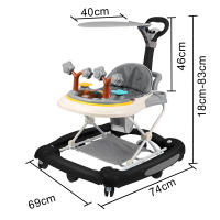 Andador plegable para bebé con música y mesa de juegos, altura regulable. - details 0
