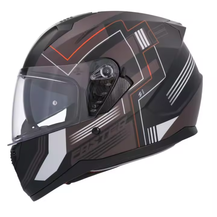Shiro HEMETS Casco Integral SH-667 Faster Negro y Gris Mate con Gafas Solar - 1