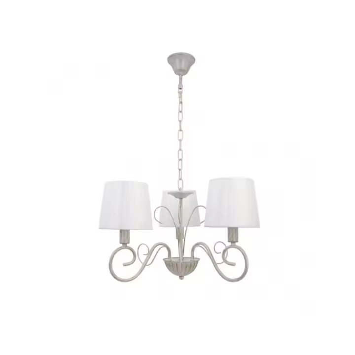 Fabrilamp - Lampara Amsterdam 3xe14 Blanco/oro Regx40x40 Cm - 1