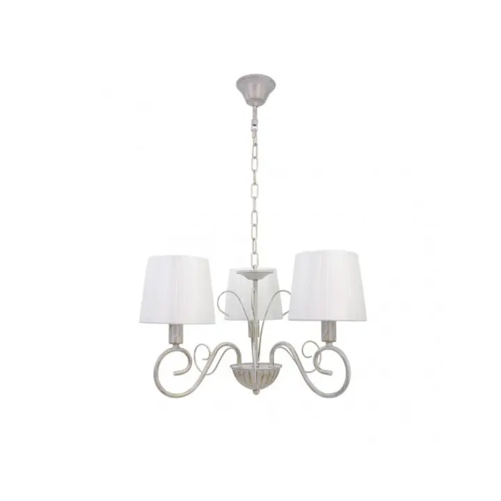 Fabrilamp - Lampara Amsterdam 3xe14 Blanco/oro Regx40x40 Cm - 1