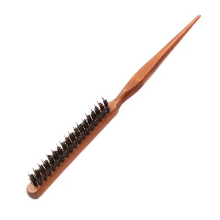 Cepillo de pelo profesional para salón, peine de línea delgada de madera, extensión, herramientas de peinado de peluquería, Kit de bricolaje - 1