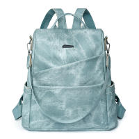 Mochila para mujer, nuevo estilo, moderna, versátil, antirrobo, de PU, de gran capacidad, de alta gama - details 0