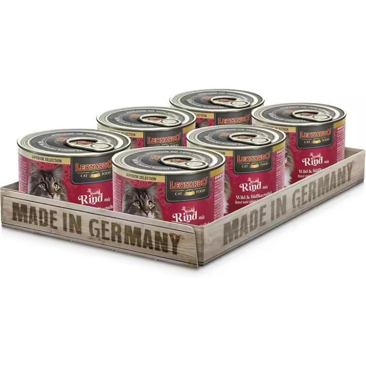 LEONARDO Superior Selection - Comida húmeda para gatos adultos, sin cereales, sin azúcar (packs de 6 latas) - 1