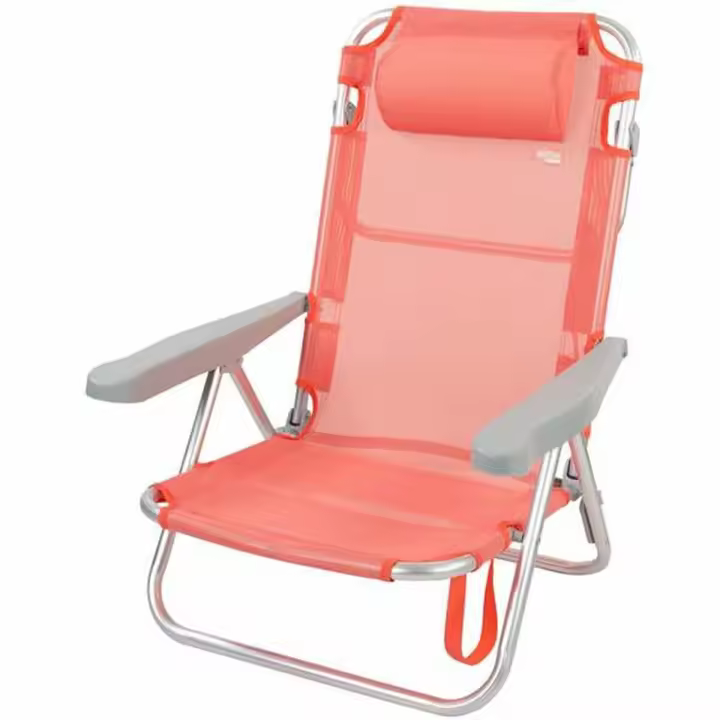 Silla Plegable Aktive Flamingo Rosa 48 x 46 x 84 cm 47 x 63 x 99 cm Playa Cojín Bolsa de Almacenamiento Posavasos - 1