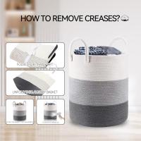 Cesto Ropa Sucia Trenzado de Algodón,40 L Cesto Colada con Asa,para Guardar Ropa Mantas Sucia Juguete para Lavadero Habitación Dormitorio - details 2