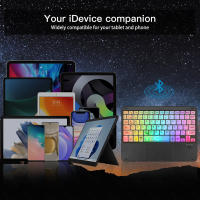 Teclado Inalámbrico Bluetooth Con Retroiluminación RGB Y Touchpad Para iPad IOS Android Windows Teclas Transparentes GOOJODOQ - details 0