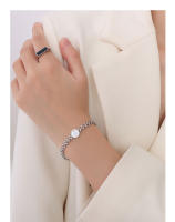 Encanto Pulsera de espigas de trigo de moda de nicho, diseño de corazón de concha blanca, pulsera de acero de titanio chapada en oro de 18 quilates, joyería femenina adecuada para mejores amigas. - details 4