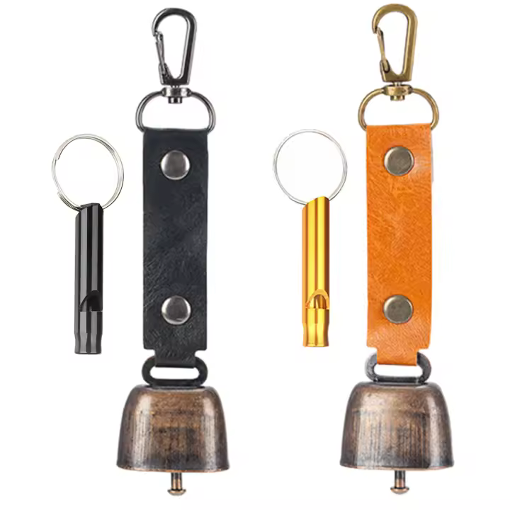 Juego De Campana De Oso Con Silbato Silenciador Magnético Para Camping Al Aire Libre Senderismo Escalada Equipo De Emergencia - 1