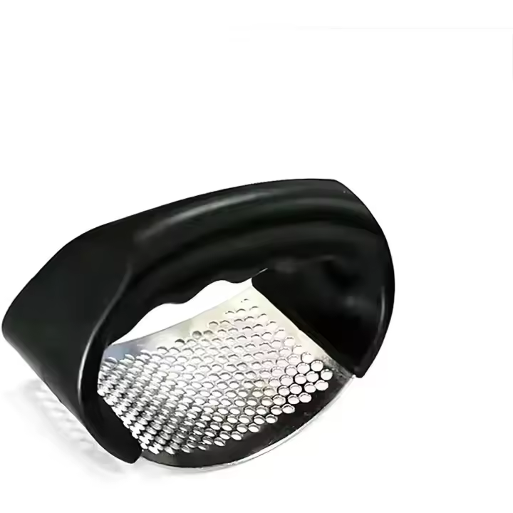 Prensa de ajos de acero inoxidable, utensilio de cocina profesional, pica y tritura fácilmente ajos, mango ergonómico, cómodo, fácil de limpiar, pelador de ajos - 1