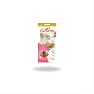 Hagen Tropican Mascotas Catit Creamy con Superalimentos Atún y Cocowakame Pack 4 X 10g - Snack Hidratante para Gatos - 1