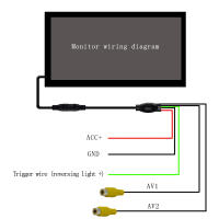 Monitor De Espejo Retrovisor Para Coche 7 Pulgadas Pantalla TFT LCD HD Universal Con 2 Entradas AV Cámara De Parkings Traseros - details 8