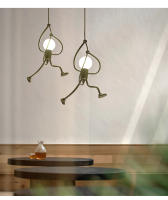 Lámpara Colgante LED Vintage De Hierro Pequeño Hombre Para Decoración De Hogar Dormitorio Infantil Comedor Mesa De Comedor - details 10