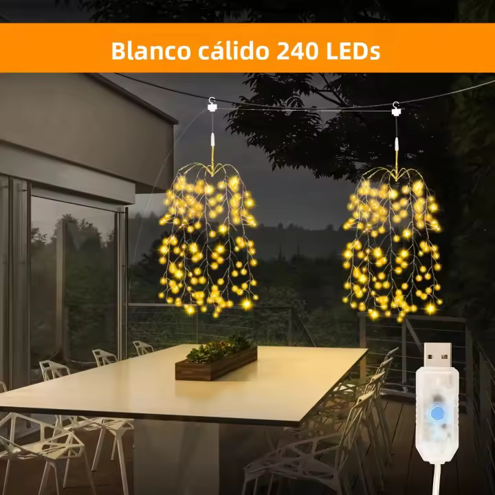 Luces LED USB De Fuego De Artificio Para Jardín Impermeables Decoración De Navidad Para Césped Patio Casa De Madera Arbolillo - 1
