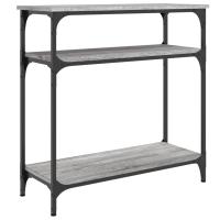 vidaXL Mesa consola madera de ingeniería roble 75x29x75 cm Negro, Roble Sonoma, Roble ahumado Mesa de sofá Mesa de Entrada para Salón Consola de Entrada Mueble Recibidor Mesita Mesa auxiliar Salon - details 2