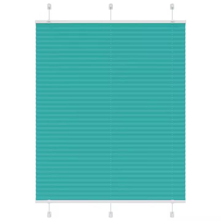 vidaXL Estor Plisado verde petróleo 105x100 cm Tela Ancho 104,4 cm - 1