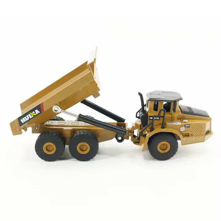 Huina 1:50 Vehículo De Ingeniería En Miniatura Camión Excavadora Con Cargador Y Rodillo Juguete Para Niños Material Metálico Y Plástico - 1