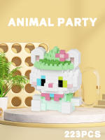 Bloques De Construcción Micro Partícula Serie Animal De Fiesta Pingüino Giraffa Juguete De Puzzle De Artesanía Para Escritorio Ornamento Educativo Para Niños - details 12