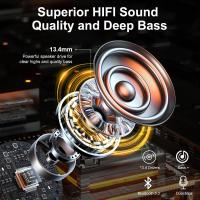 Auriculares Inalétricos Bluetooth,Auriculares Bluetooth 5,3 con 4 Micrófonos HD Estéreo HiFi, Resistant IPX7 Al Agua - details 0