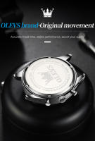 Reloj De Negocios Para Hombre OLEVS 2880 Con Correa De Cuero Resistente Al Agua Cronógrafo Reloj De Pulsera Con Fecha Y Luz - details 5