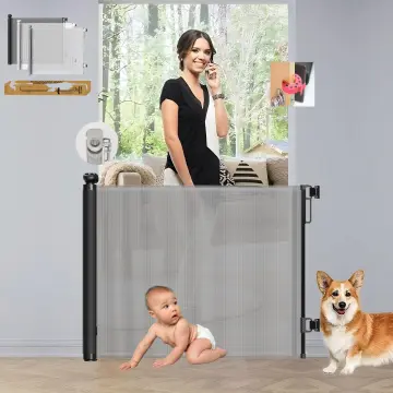 Puerta De Seguridad Para Bebés Y Mascotas HOOOEN - Montaje A Presión, Cierre Automático, Ancho Ajustable 24-81 Pulgadas