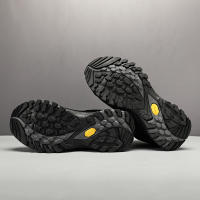 Botas De Senderismo HIKEUP Para Hombre Suela Antideslizante Alta Transpirables Impermeables De Cuero Sintético Y Malla Para Otoño E Invierno - details 34