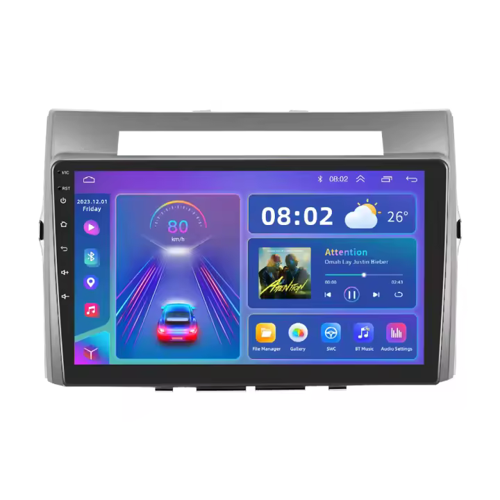 Podofo Radio de coche Android 2 Din para Toyota Verso 2006 Carplay 8+128GB AI Voice WIFI+4G DSP GPS Navegación Multimedia Reproductor de Video - 1