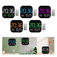 Reloj De Alarma Digital Con Luz Remoto Control 10 Niveles Ajustables Para Mesa Y Pared Reloj De Noche Para Dormitorio Estilo Moderno - details 2