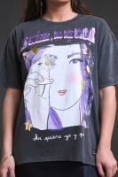 Camiseta Margarita de Anabel Lee. "Me quiere, no me quiere, mejor me quiero yo" Camiseta de corte oversize de algodón - details 3