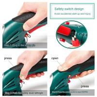Cortacésped y setos inalámbrico de 7,2 V, cortacésped 2 en 1, mango giratorio de 180° con cuchillas de corte y cuchillas de corte para cortar setos, césped - details 2