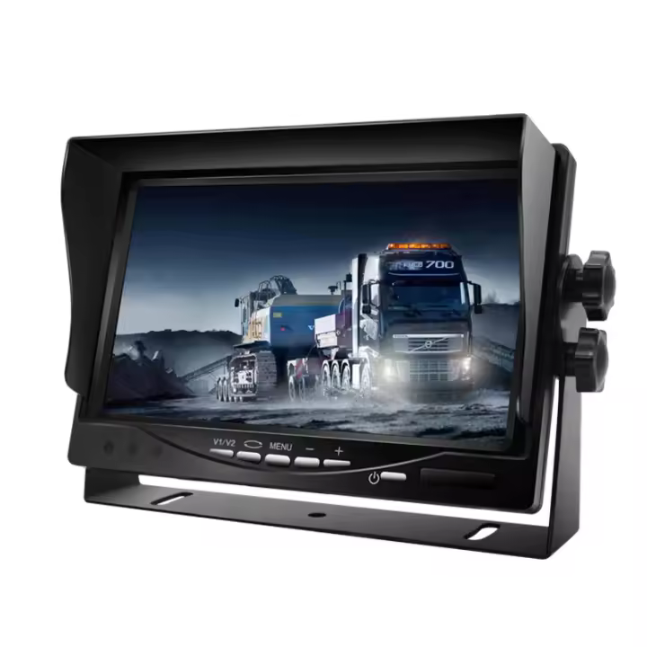 Cámara De Visión Trasera Para Coche Con Monitor De 7" LCD Color HD Para Estacionamiento De Camiones/Remolques Conector 4-Pines - 1